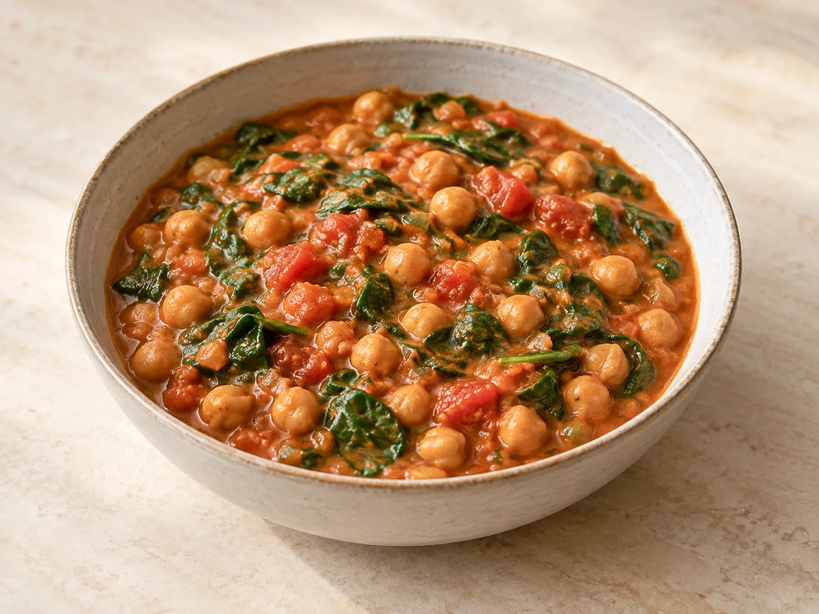 Chickpea peanut stew served ready to eat